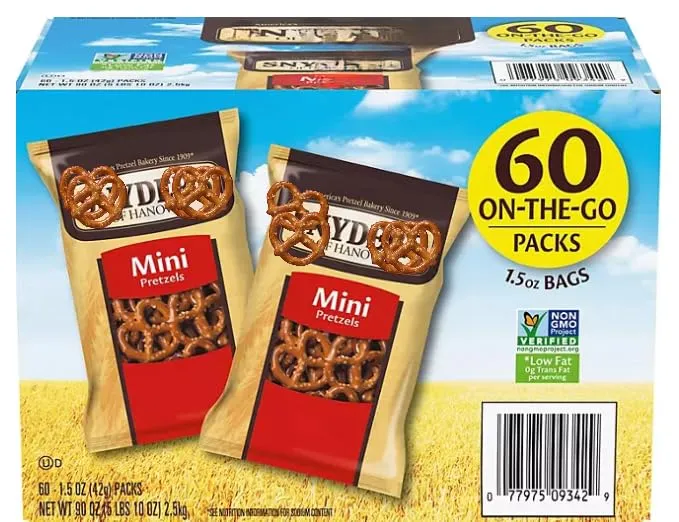 Mini Pretzels, 1.5 Ounces, 60 Count (1 Pack)