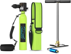 Mini Scuba Tank,Portable Diving Tank,0.5l Lung Tank for Snorkeling Diving, Reusable Scuba Diving Kit Gear Underwater Breathing Training, Emergency Rescue