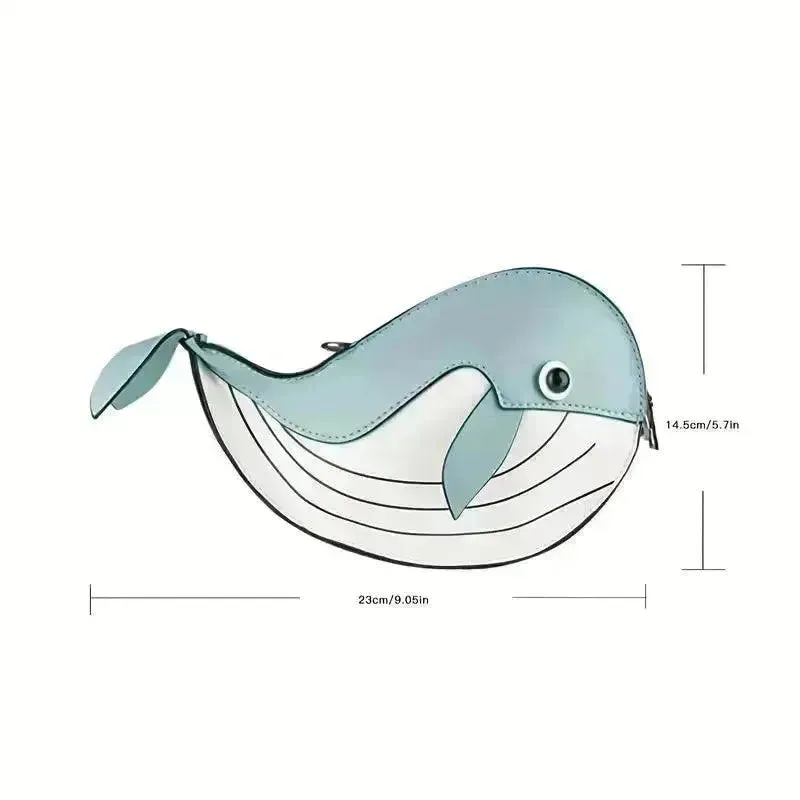 Minimalist Whale Design Shoulder Bag