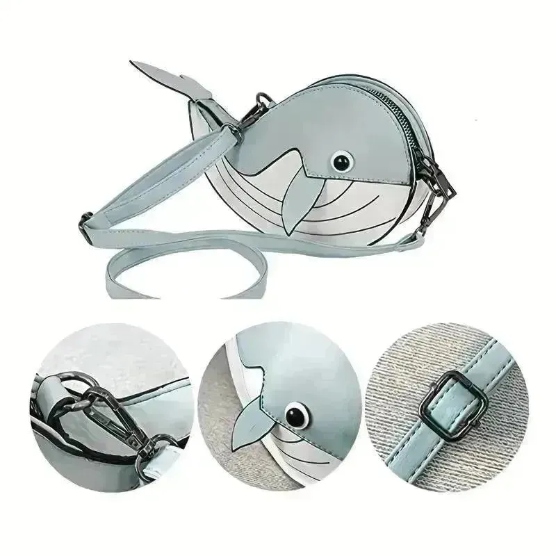 Minimalist Whale Design Shoulder Bag