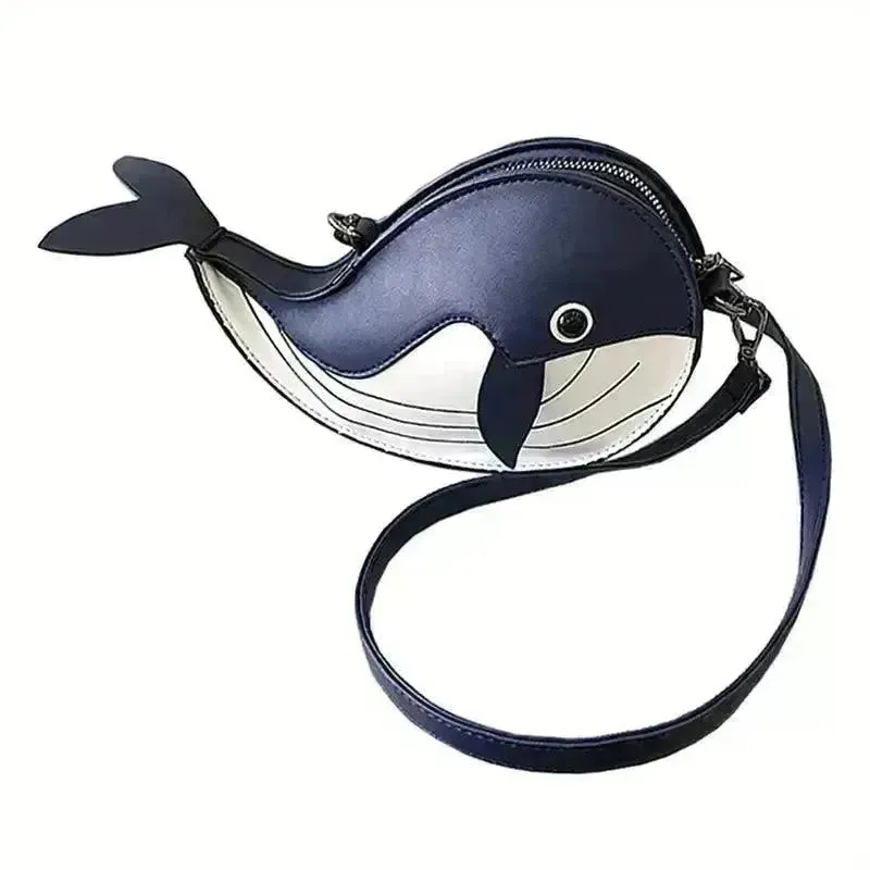 Minimalist Whale Design Shoulder Bag
