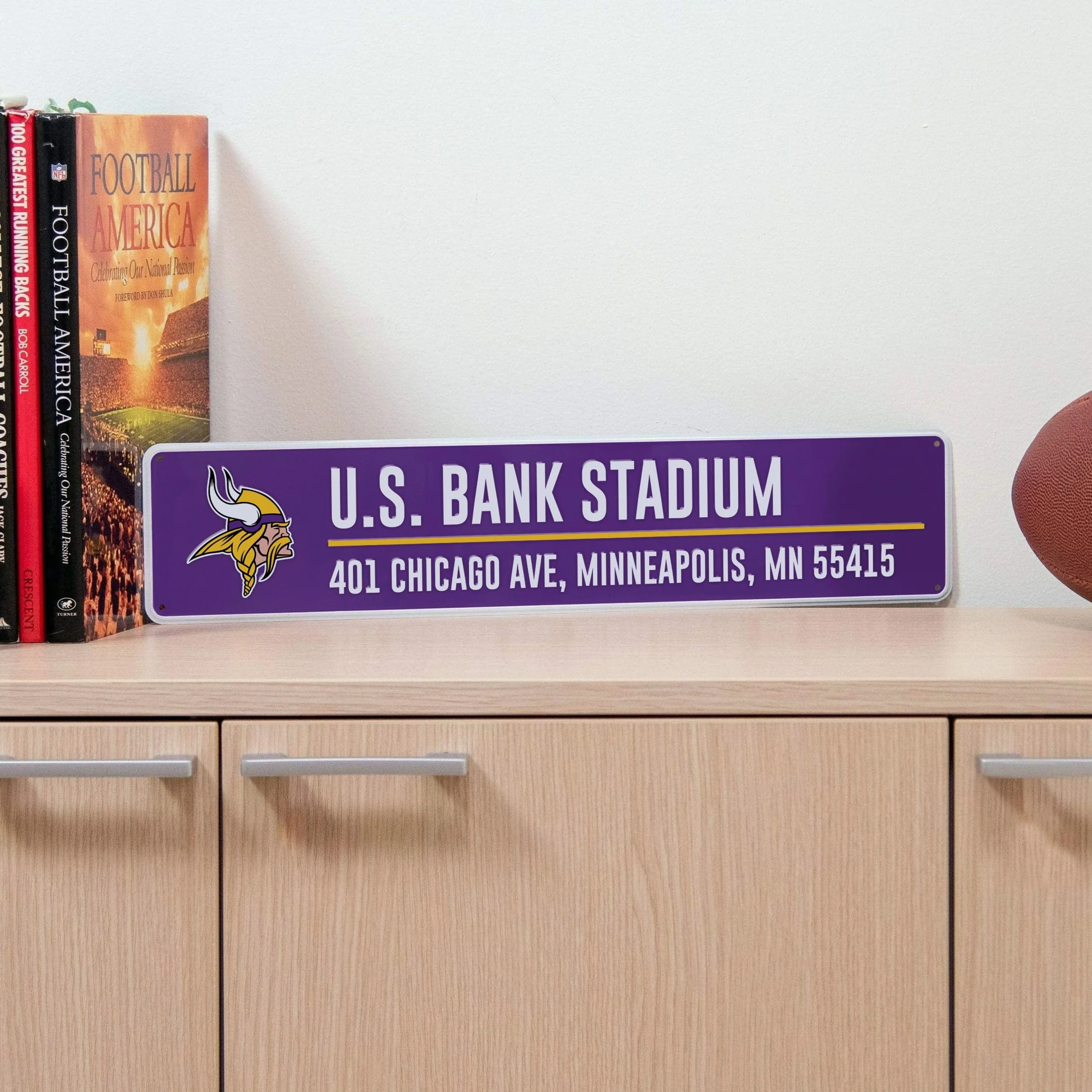 Minnesota Vikings Stadium Street Sign
