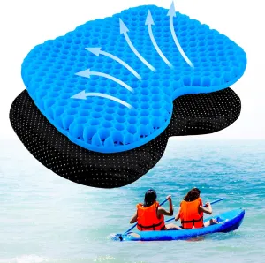 MMOBIEL Anti-Slip Kayak Seat Cushion Waterproof Kayak Gel Seat Cushion – Portable Sit in for Kayak, Boat, Canoe, Rowing etc. – Pressure Relief & Comfort Seat Cushion - Kayak