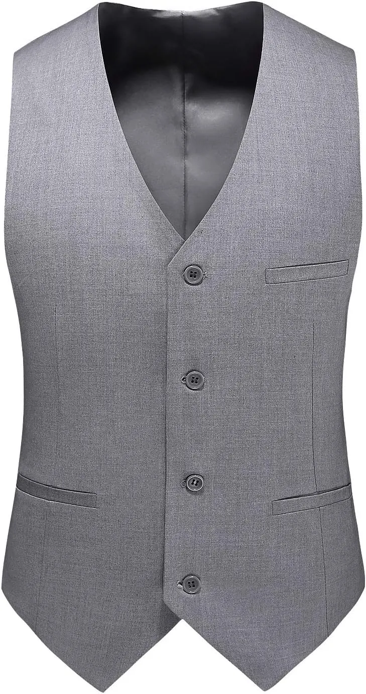 MOGU Men 3 Piece Suit Slim Fit Wedding Tuxedos Formal Prom Suits