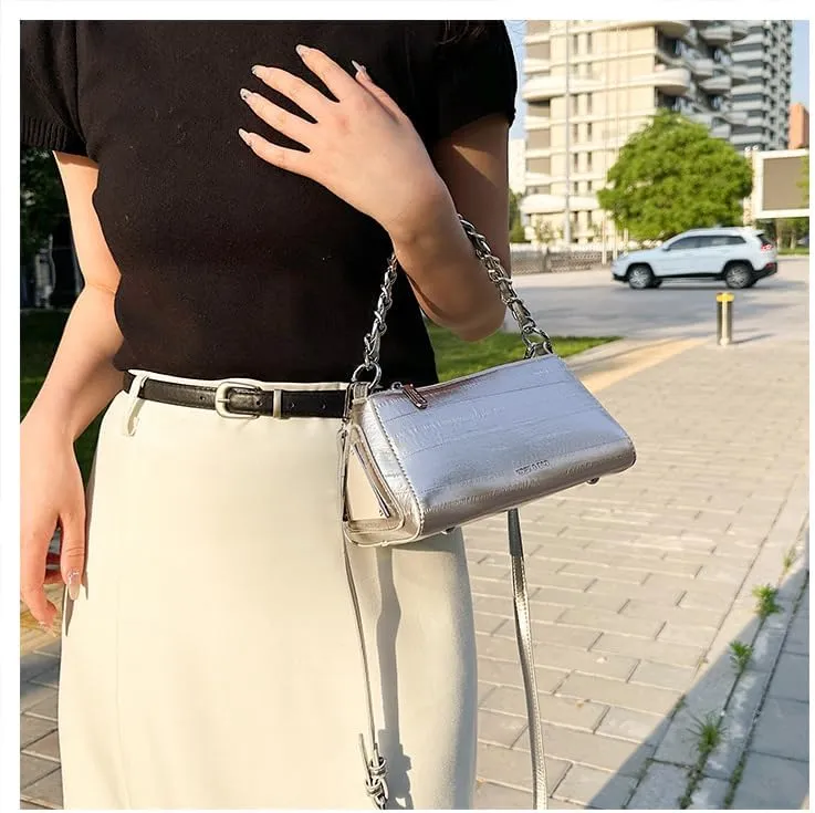 Molodo PU Crossbody Bags for Women Triangle Trendy Shoulder Bag Purse Triangle Underarm Bags Party Vacation Handbag Purses