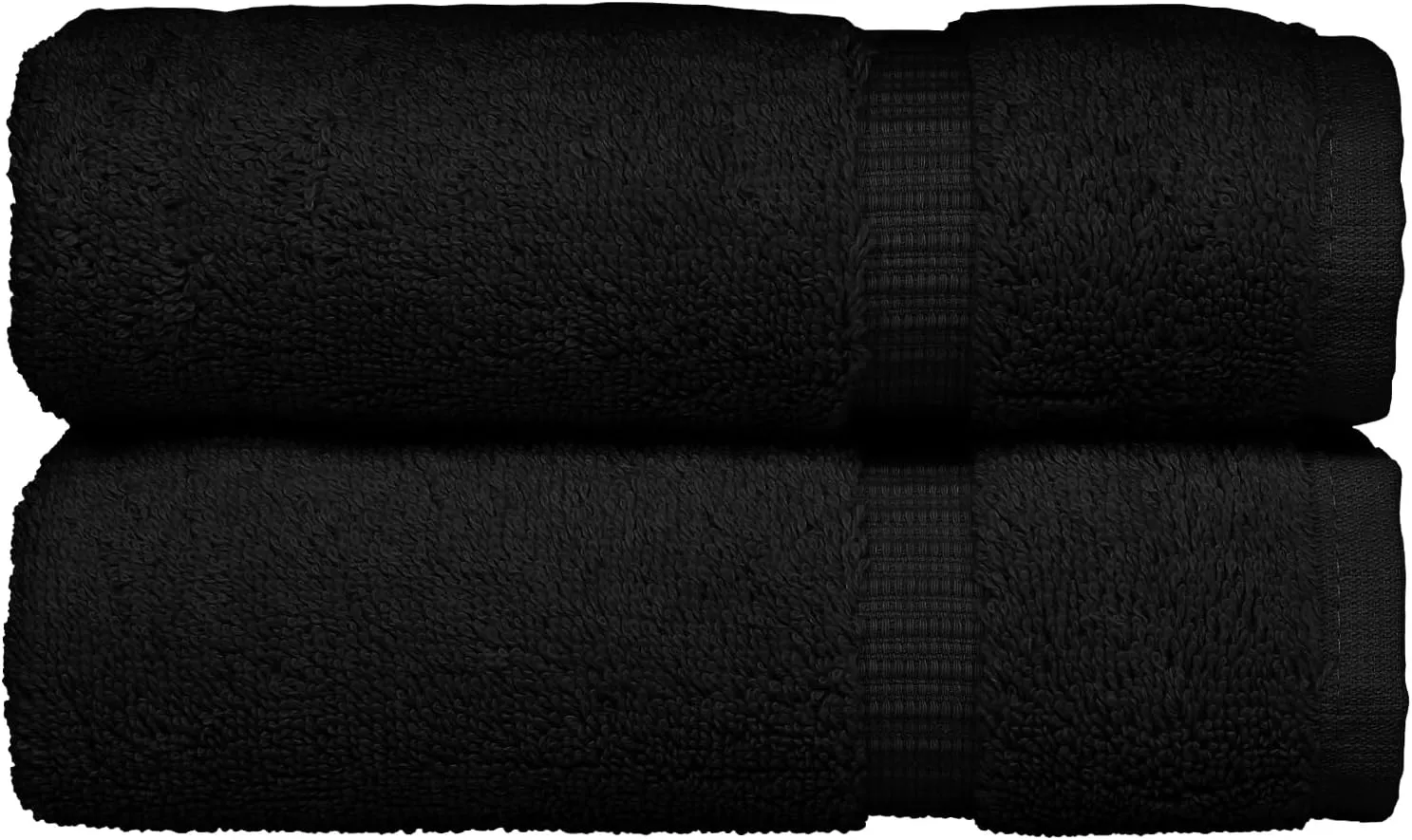 Monogrammed Hand Towel, Personalized Gift, 16 x 30 Inches - White Letter Embroidered with Wreath Design on Black Towel - Extra Absorbent - 100% Turkish Cotton - Soft Terry Finish - Initial P