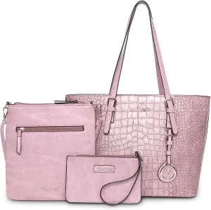 Montana West Totes Concealed Carry Purse Large Shoulder Handbag 3 Pcs
