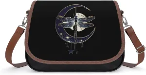 Moon Nature Insect Dragonfly Crossbody Bags for Women Trendy Shoulder Satchel Purses Messenger Bag
