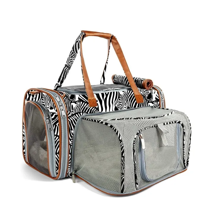 Mr. Peanut's Gold Series Standard Size Airline Compliant Expandable Pet Carrier - Prints Edition