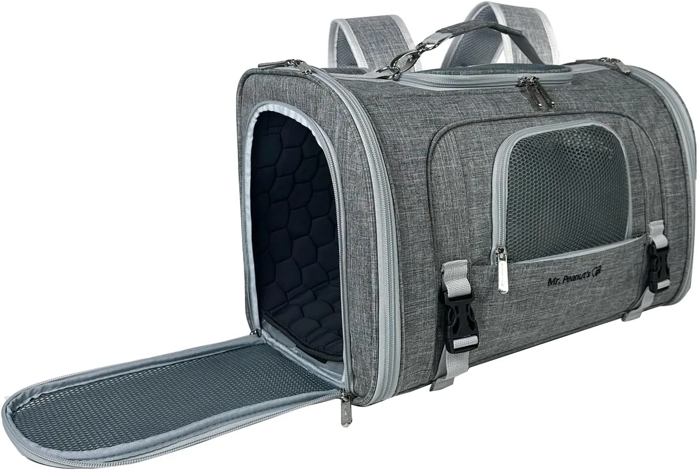 Mr. Peanut's Monterey Series Convertible Backpack Airline Approved Pet Carrier for Small Pets, Please Check Sizing