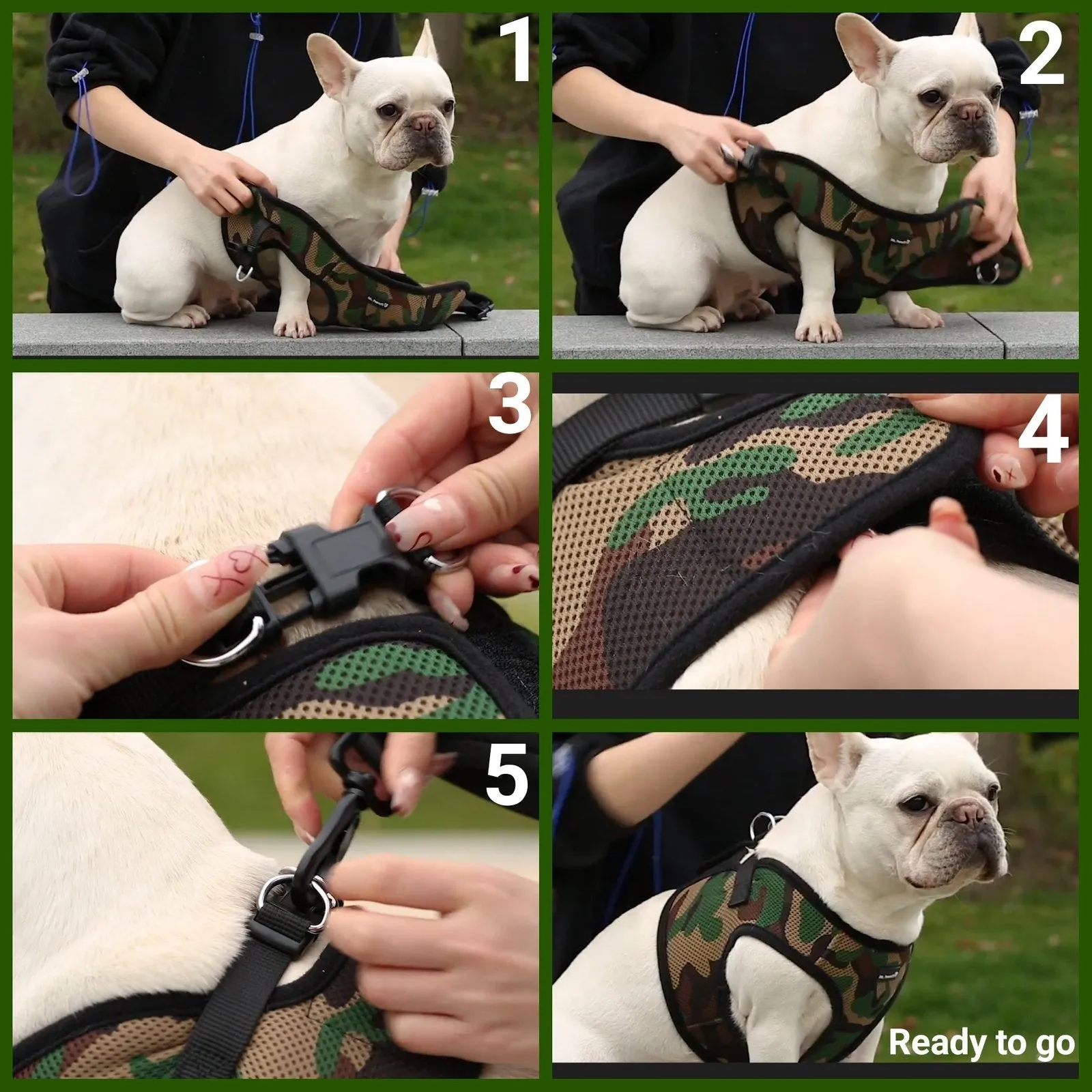 Mr. Peanut's PupTrek Harness and Leash Set,  Small Dog/Cat Soft Mesh Step In Harness Vest