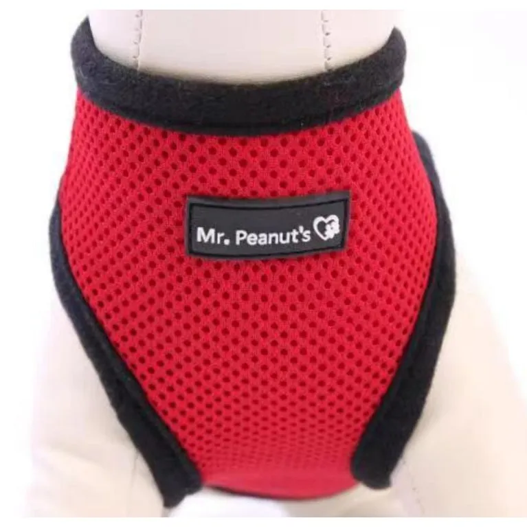 Mr. Peanut's PupTrek Harness and Leash Set,  Small Dog/Cat Soft Mesh Step In Harness Vest