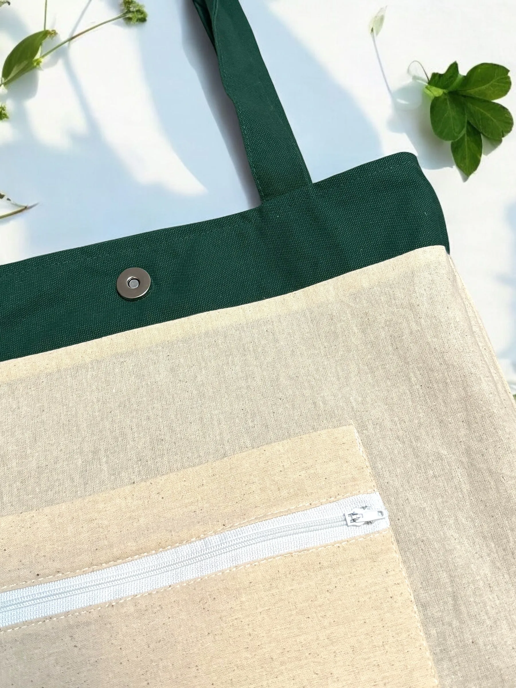 Mushroom Embroidery Tote Bag
