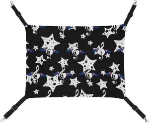 Music Note Wings Hanging Cat Bed Soft Breathable Pet Hammock for Cage Pet Sleeper for Kitten Ferret Puppy Rabbit
