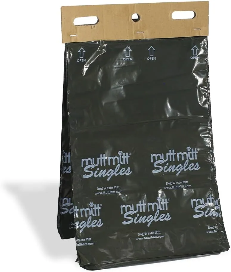 Mutt Mitt® Rustproof Commercial Grade Aluminum Mini Dog Waste Station with 400 dog waste bags (No Trash Can) (Green - Singles Bags)