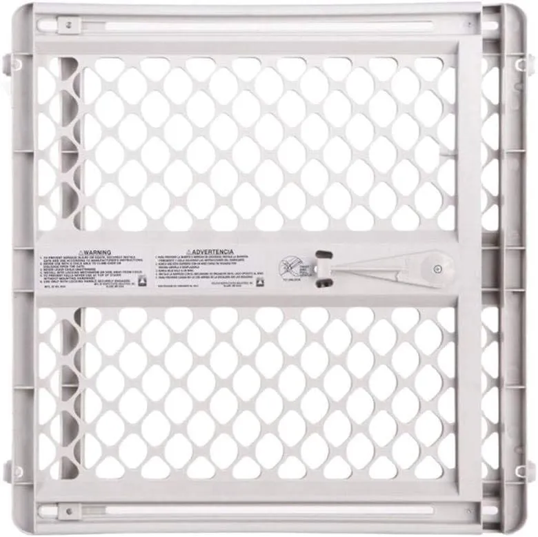MYPET North States Universal Pet Gate: 26” - 42” Wide Dog Gate. Use as Pressure Mounted Gate or Swinging Door with Included Hardware. Dog Gates for Doorways, 26" Tall, Gray