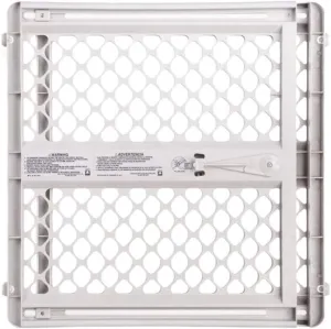 MYPET North States Universal Pet Gate: 26” - 42” Wide Dog Gate. Use as Pressure Mounted Gate or Swinging Door with Included Hardware. Dog Gates for Doorways, 26" Tall, Gray