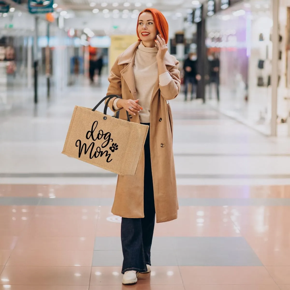 Nanny Mama Mom Memaw Abuela Granny Mimi Aunt Grandma Gigi Nana Gifts Burlap Tote Bag for Women