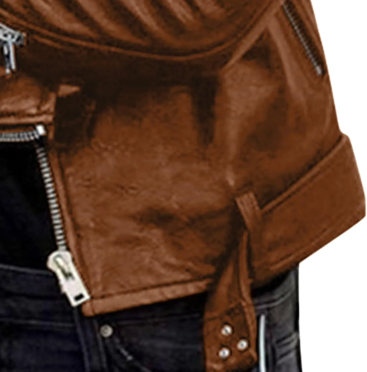 NATHGAM Women's Faux Leather Jackets Trendy Motorcycle Jacket Lightweight Zip Up Crop Jackets Slim Pu Coat Moto Biker Jacket