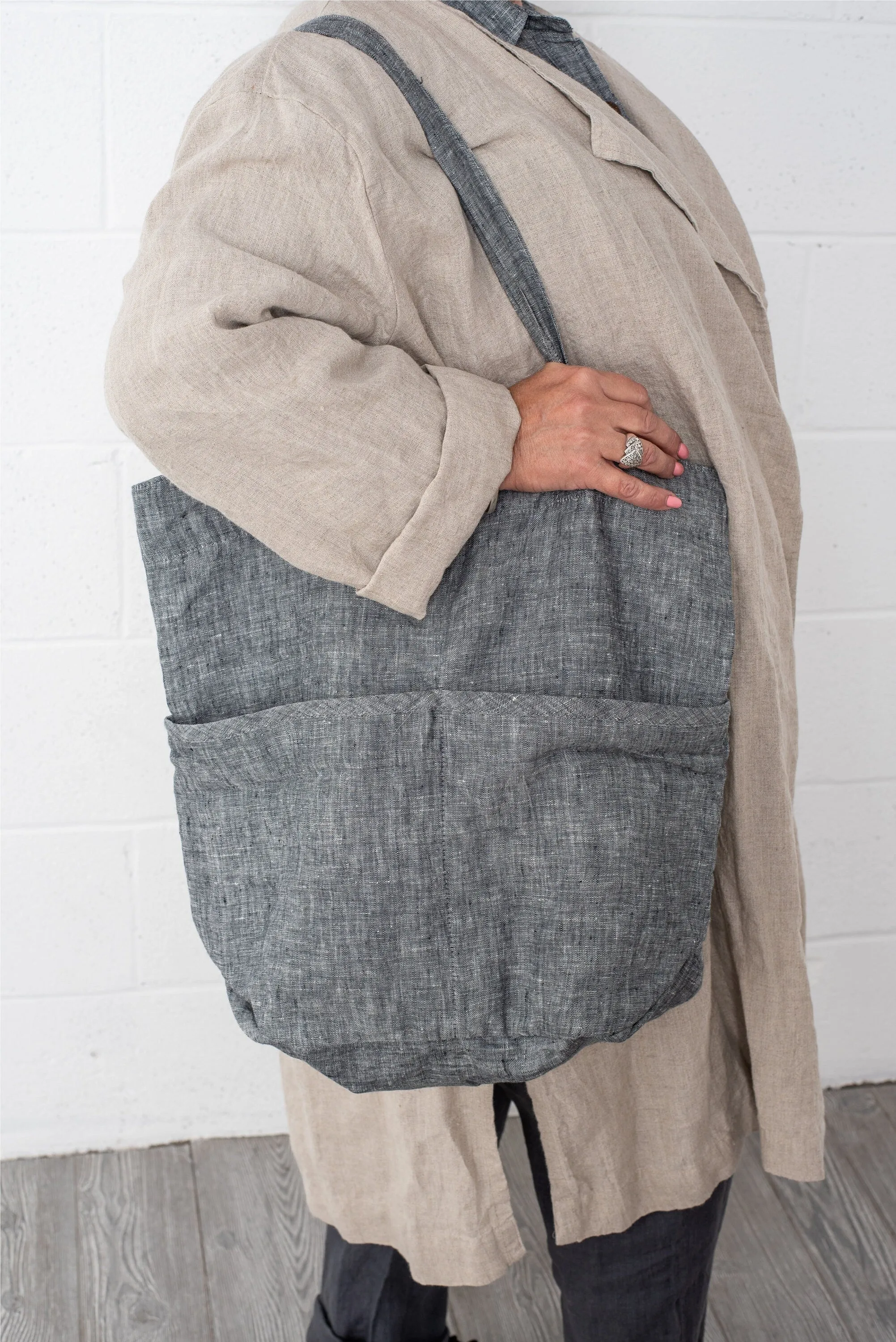 Natural Linen Tote Bag