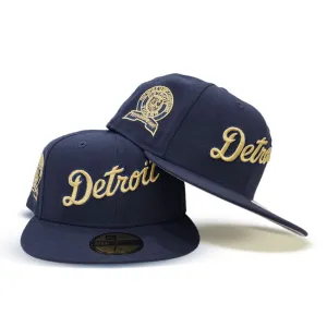 Navy Blue Detroit Tigers Gray Bottom 1968 World Series Champions Side Patch New Era 59Fifty Fitted