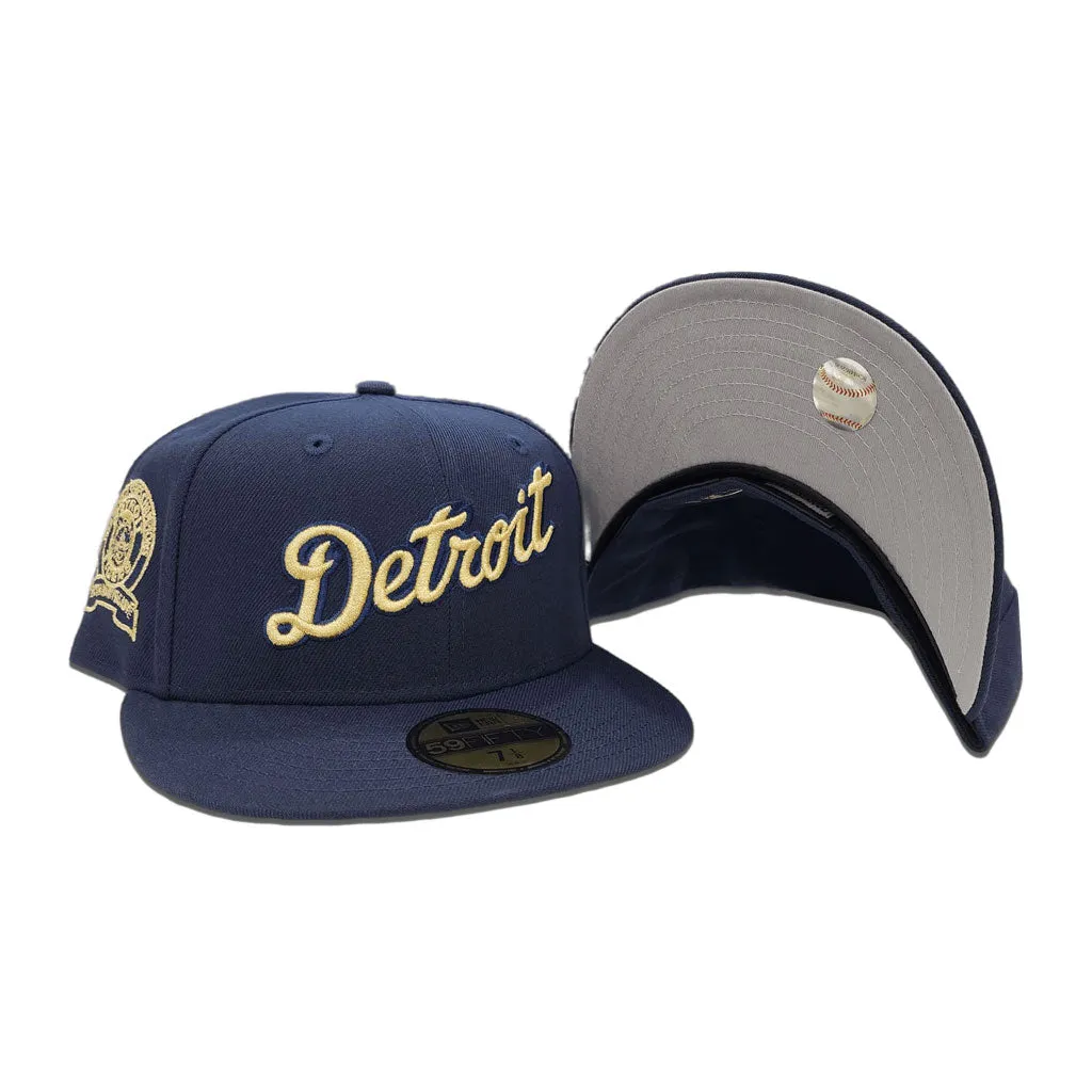Navy Blue Detroit Tigers Gray Bottom 1968 World Series Champions Side Patch New Era 59Fifty Fitted