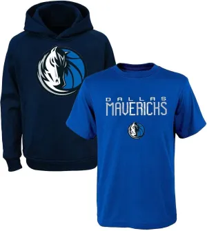 NBA Kids Youth 8-20 Team Color Polyester Performance Primary Logo Pullover Hoodie Sweatshirt and T-Shirt 2 Pack Combo Set
