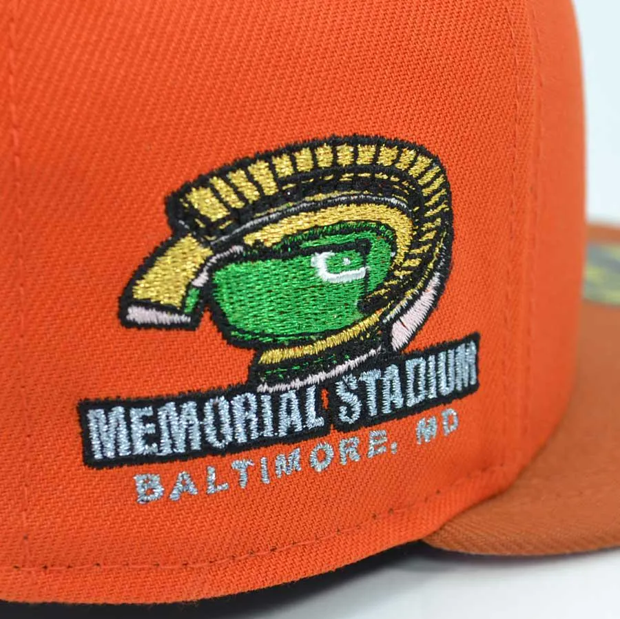 New Era Baltimore Orioles MEMORIAL STADIUM Orange Rust Pink 59Fifty 5950 Fitted