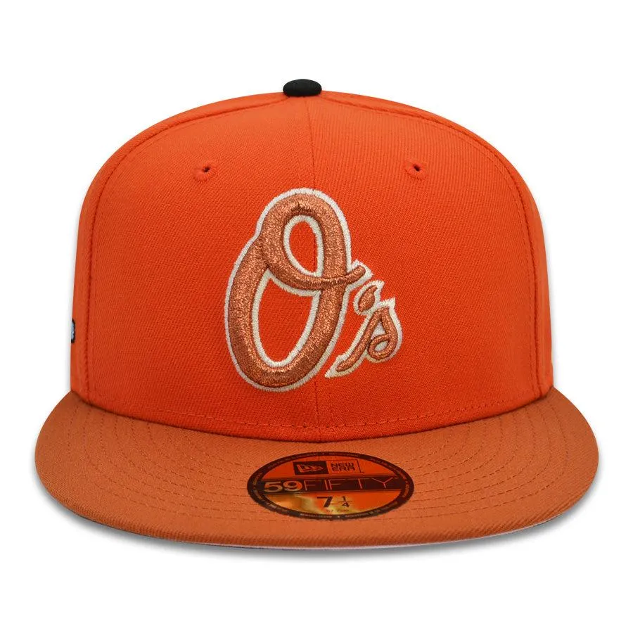 New Era Baltimore Orioles MEMORIAL STADIUM Orange Rust Pink 59Fifty 5950 Fitted