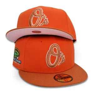 New Era Baltimore Orioles MEMORIAL STADIUM Orange Rust Pink 59Fifty 5950 Fitted
