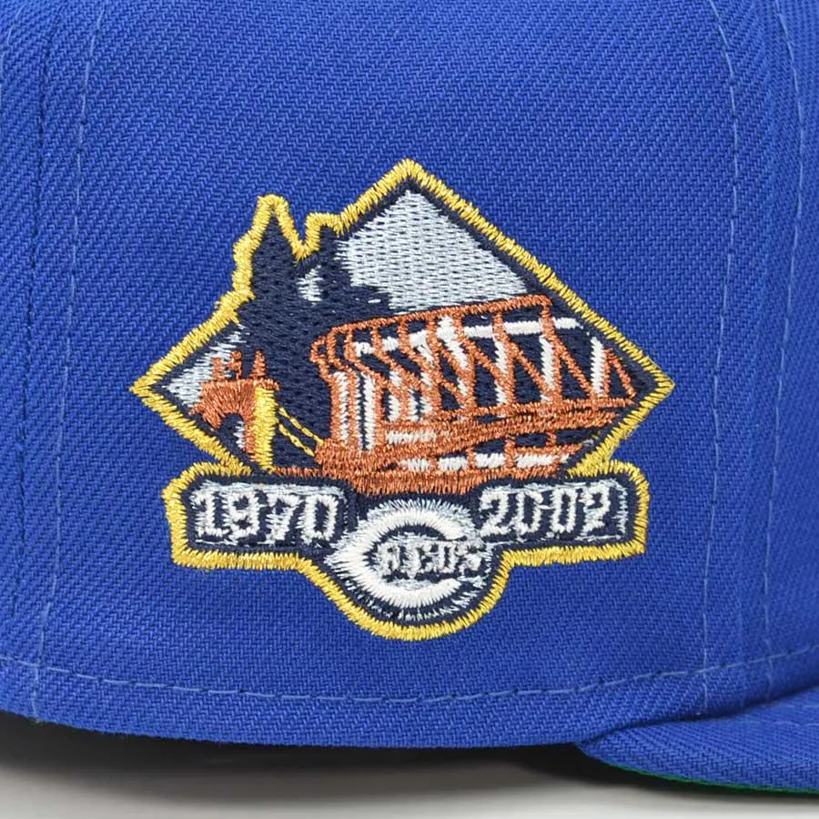 New Era Cincinnati Reds '02 FINAL SEASON Royal Blue Green 59Fifty 5950 Fitted