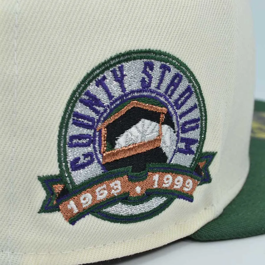 New Era Milwaukee Brewers BALL MONEY Chrome Pine Green Gray 59Fifty 5950 Fitted