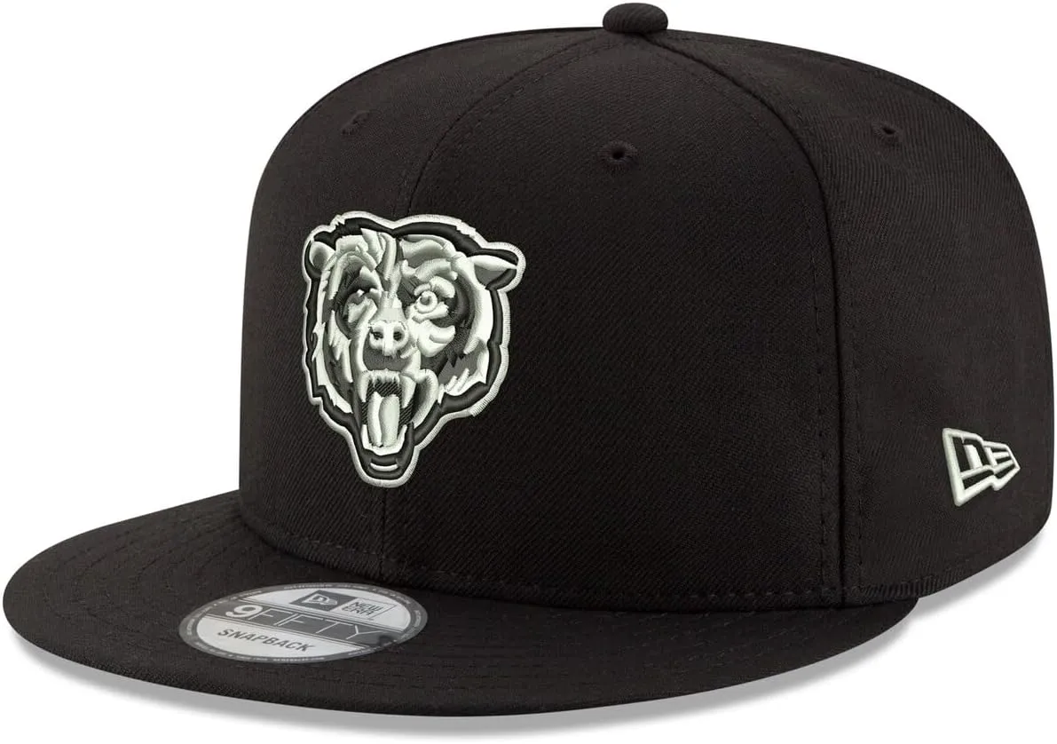 New Era NFL 9FIFTY Black/White Adjustable Snapback Hat Cap One Size Fits All