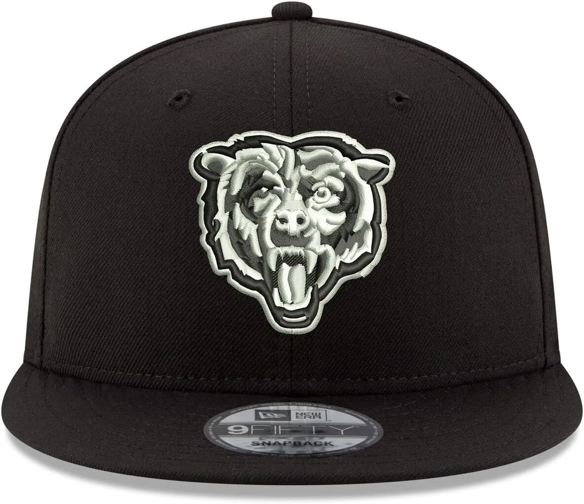 New Era NFL 9FIFTY Black/White Adjustable Snapback Hat Cap One Size Fits All
