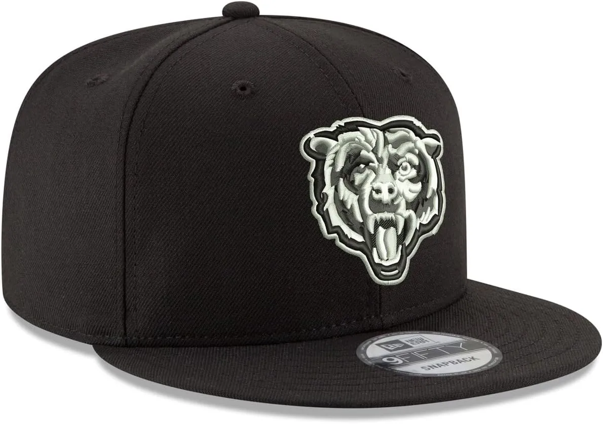 New Era NFL 9FIFTY Black/White Adjustable Snapback Hat Cap One Size Fits All