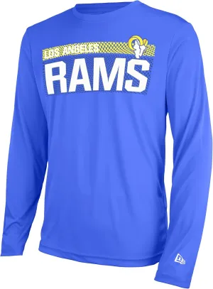 New Era NFL Men's Grids Dri-Tek Cool Heathered Grey Long Sleeve T-Shirt, Adult Football Tagless T-Shirt