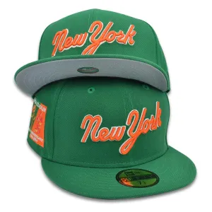 New Era NY Mets 40th Anni SHEA STADIUM Green Orange Gray 59Fifty 5950 Fitted Hat