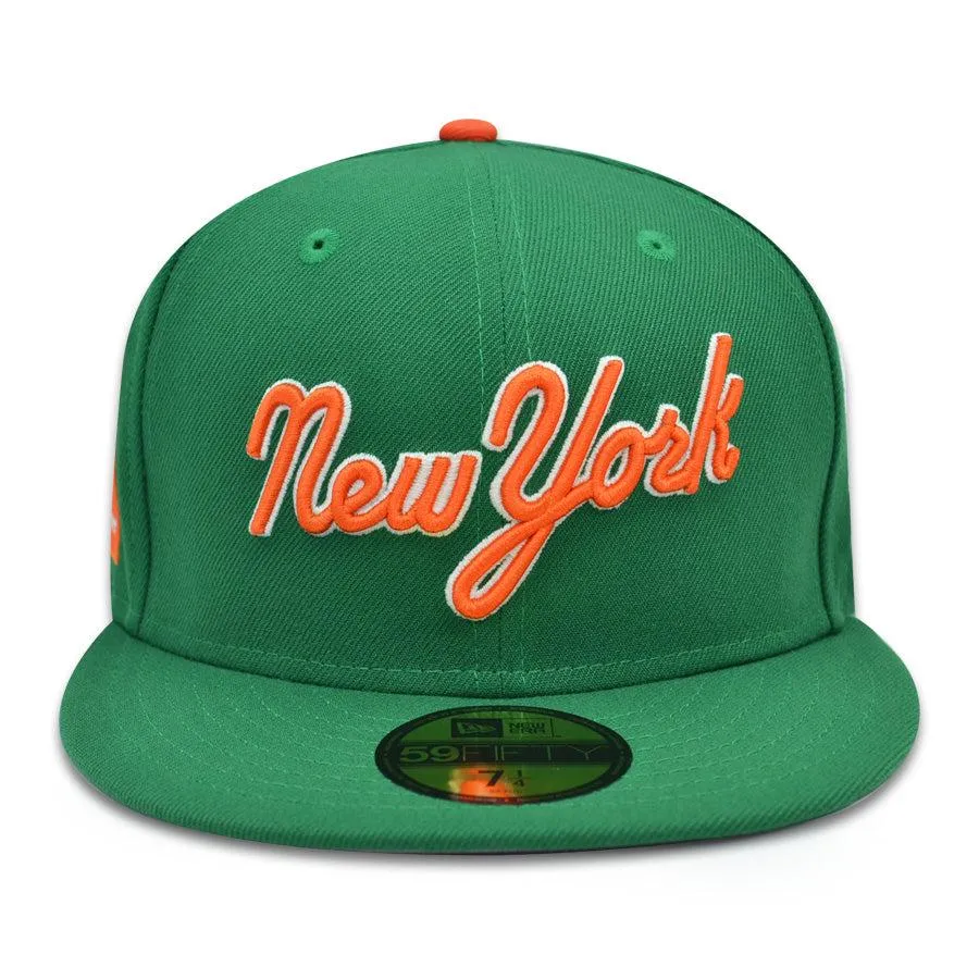 New Era NY Mets 40th Anni SHEA STADIUM Green Orange Gray 59Fifty 5950 Fitted Hat