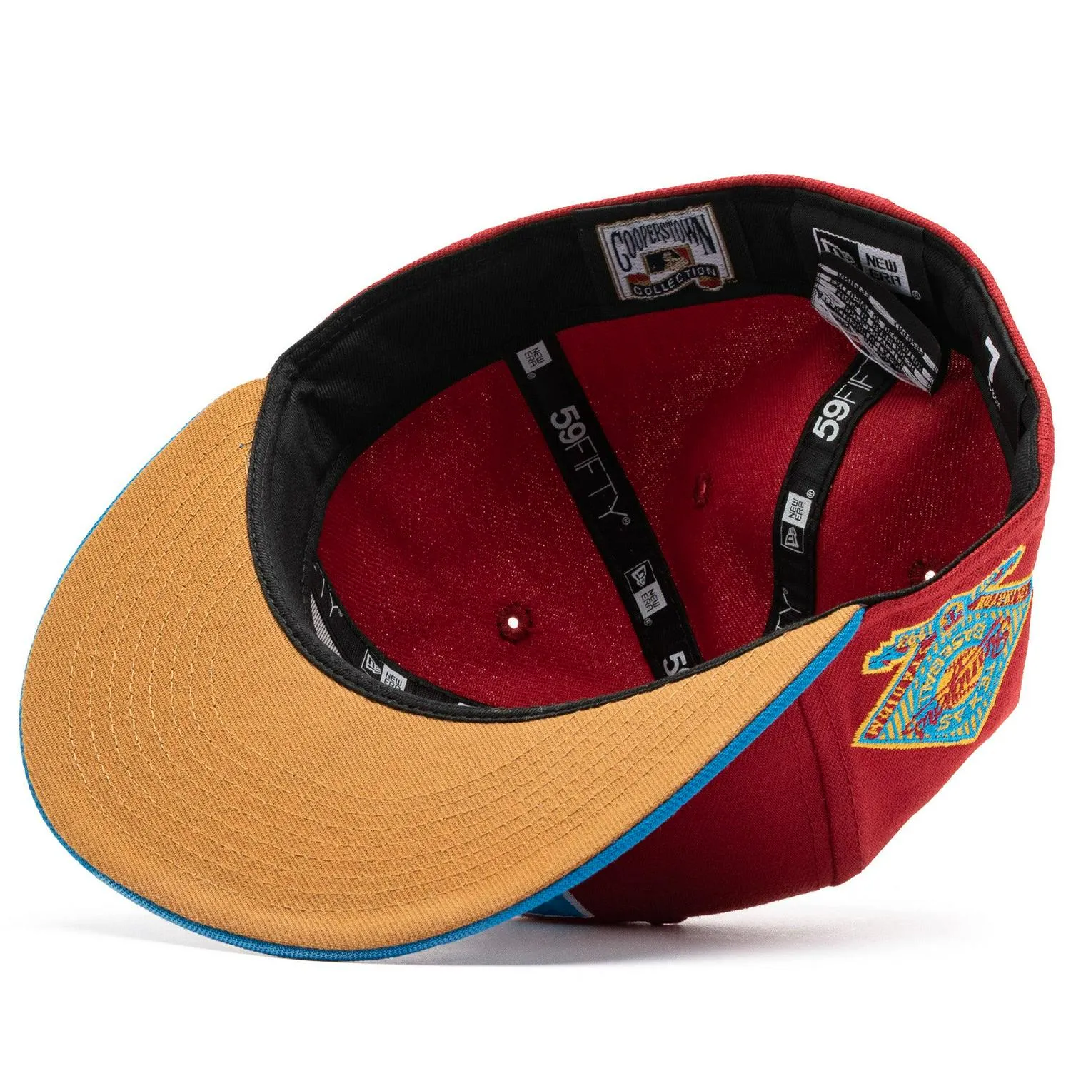 New Era Texas Rangers Pinot Red Cardinal Blue Brown 59Fifty 5950 Fitted Cap Hat