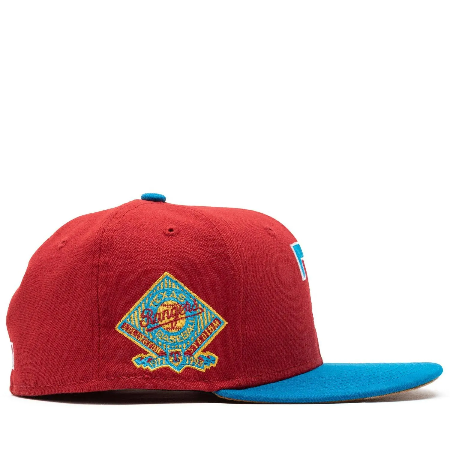 New Era Texas Rangers Pinot Red Cardinal Blue Brown 59Fifty 5950 Fitted Cap Hat
