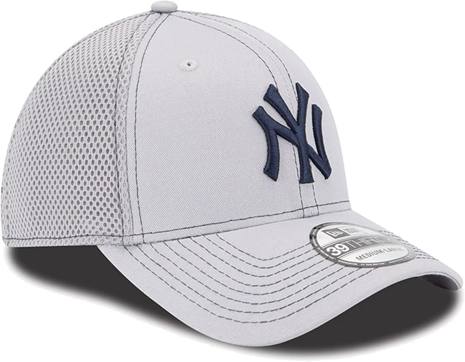New Era Unisex-Adult MLB 39Thirty Gray Team Color Neo Primary Logo Stretch Fit Flex Baseball Cap Hat