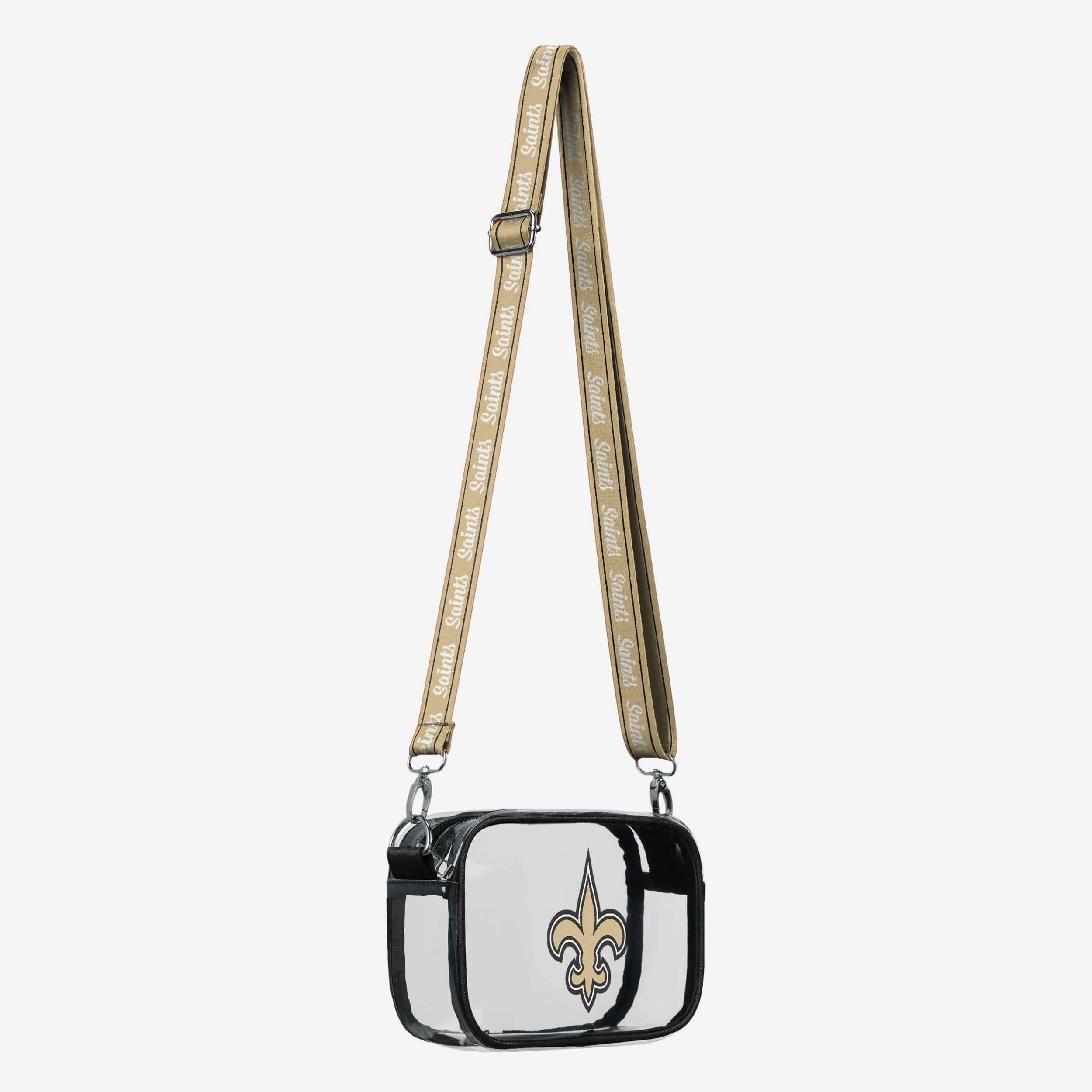 New Orleans Saints Team Stripe Clear Crossbody Bag