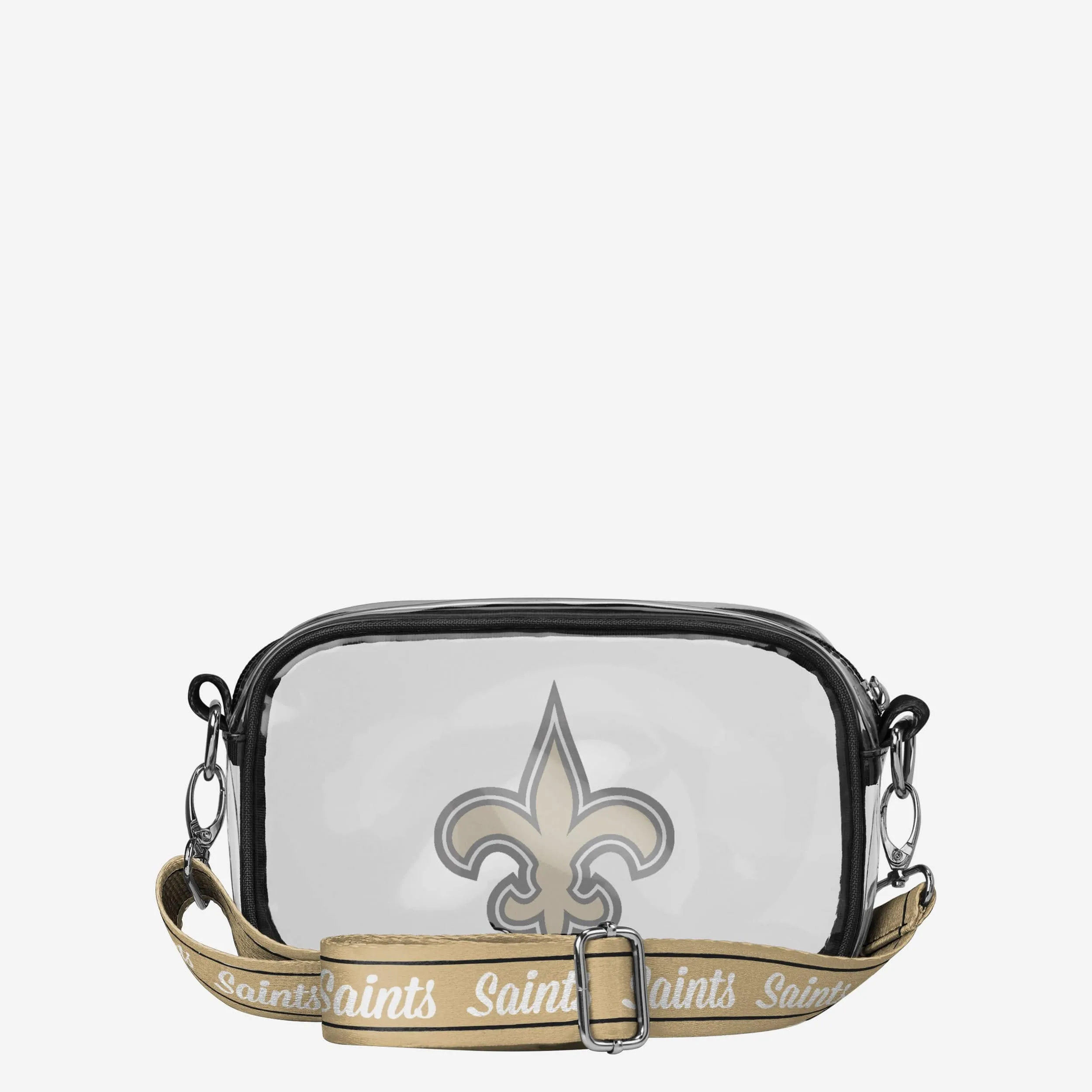 New Orleans Saints Team Stripe Clear Crossbody Bag