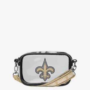 New Orleans Saints Team Stripe Clear Crossbody Bag