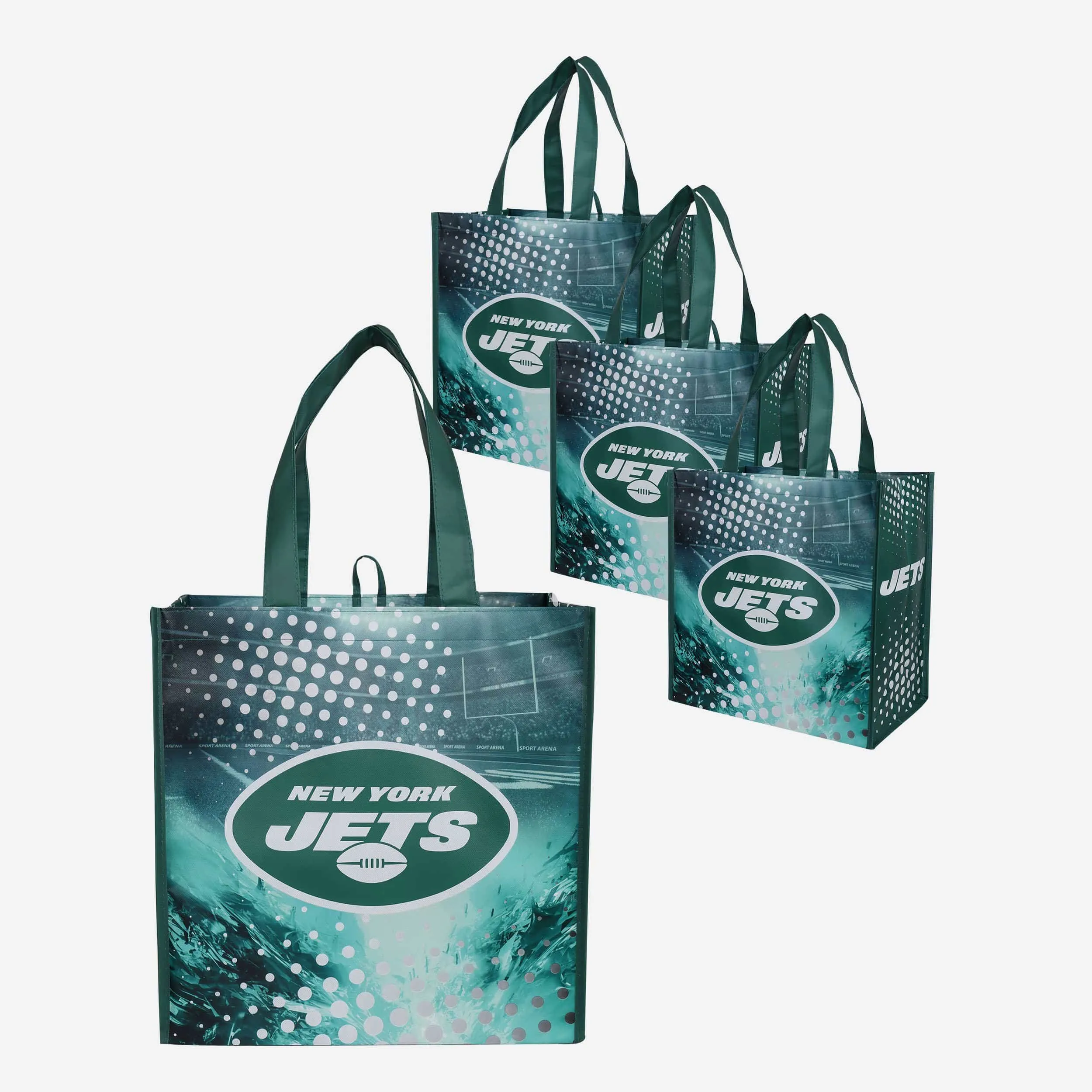 New York Jets 4 Pack Reusable Shopping Bag