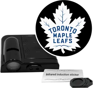 NHL American Hockey Toronto Maple Leafs - Led Car Door Light - Wireless Led Projector with One Team Logo Slide - Compatible for Most Car Models - Battery-Operated, 2.5” x 2.5”