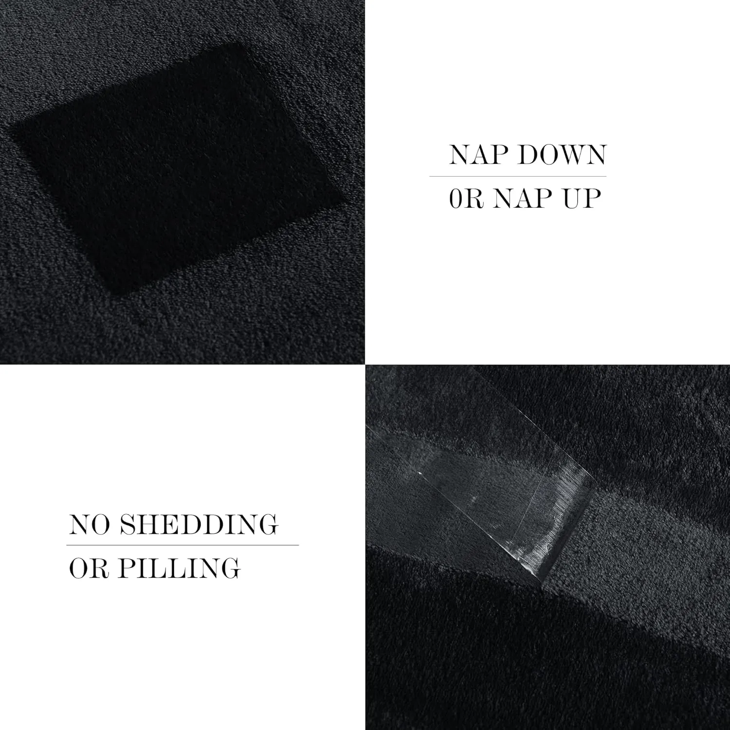 NICETOWN Fleece Queen Blanket Black - Bed Soft Lightweight Plush Fuzzy Cozy Luxury Microfiber Anti-Static Fuzzy Blanket, 90x90 inches