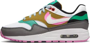 Nike Air Max 1 SE Big Kids' Shoes (FJ3286-001, Black/Playful Pink/Stadium Green) Size 7