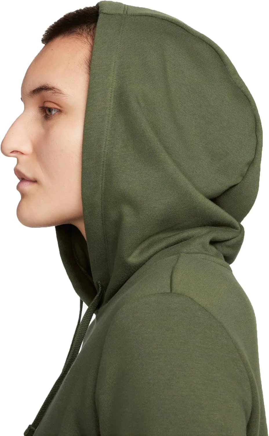 Nike Sportswear Club Fleece Women's Pullover Hoodie (DQ5793-324, Stadium Green/White)