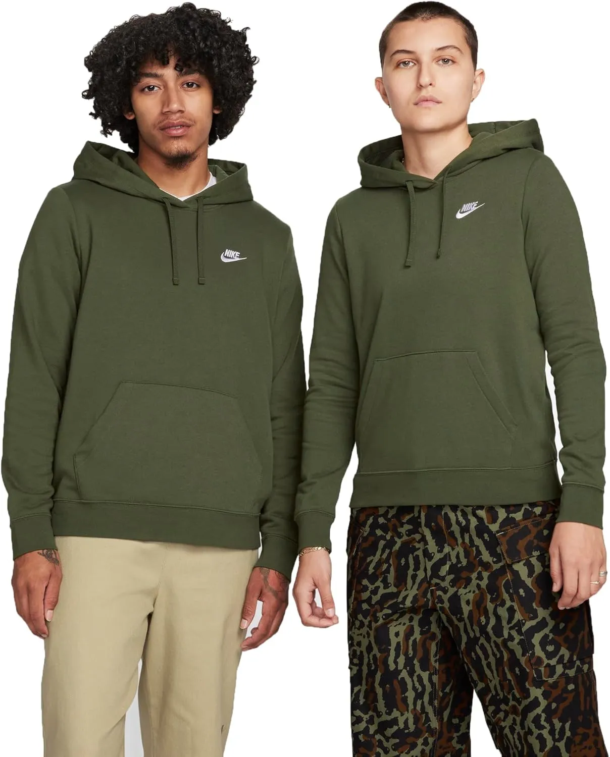 Nike Sportswear Club Fleece Women's Pullover Hoodie (DQ5793-324, Stadium Green/White)
